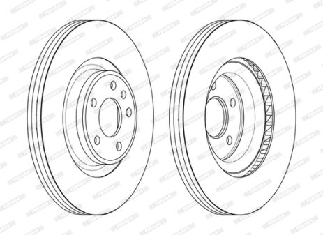 Диск гальмівний AUDI A6, AUDI Q5, AUDI A5, FERODO (DDF2597C1)