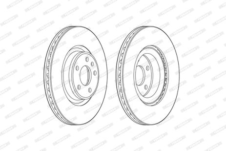 Диск тормозной AUDI A6, AUDI Q5, AUDI A5, FERODO (DDF2597C1)