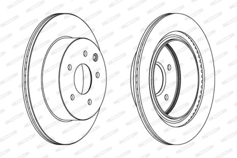 Диск тормозной TOYOTA ALPHARD, INFINITI G, RENAULT KOLEOS, FERODO (DDF1579C)