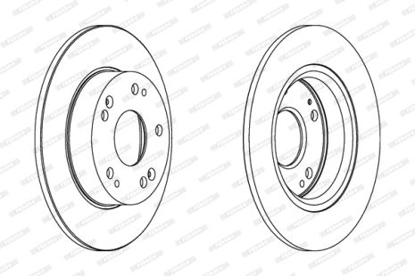 Диск гальмівний HONDA CIVIC, FERODO (DDF1558)