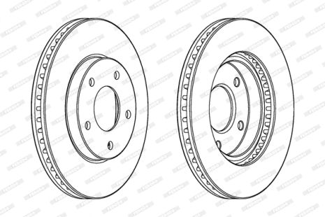 Диск тормозной DODGE CALIBER, MITSUBISHI SPACE, MITSUBISHI LANCER, FERODO (DDF1599C)