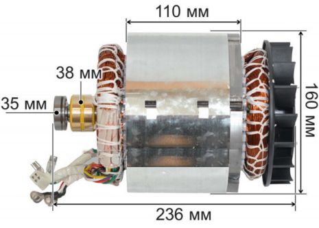 Мотор у зборі для генератора 168F (2.5 кВт на 380V)