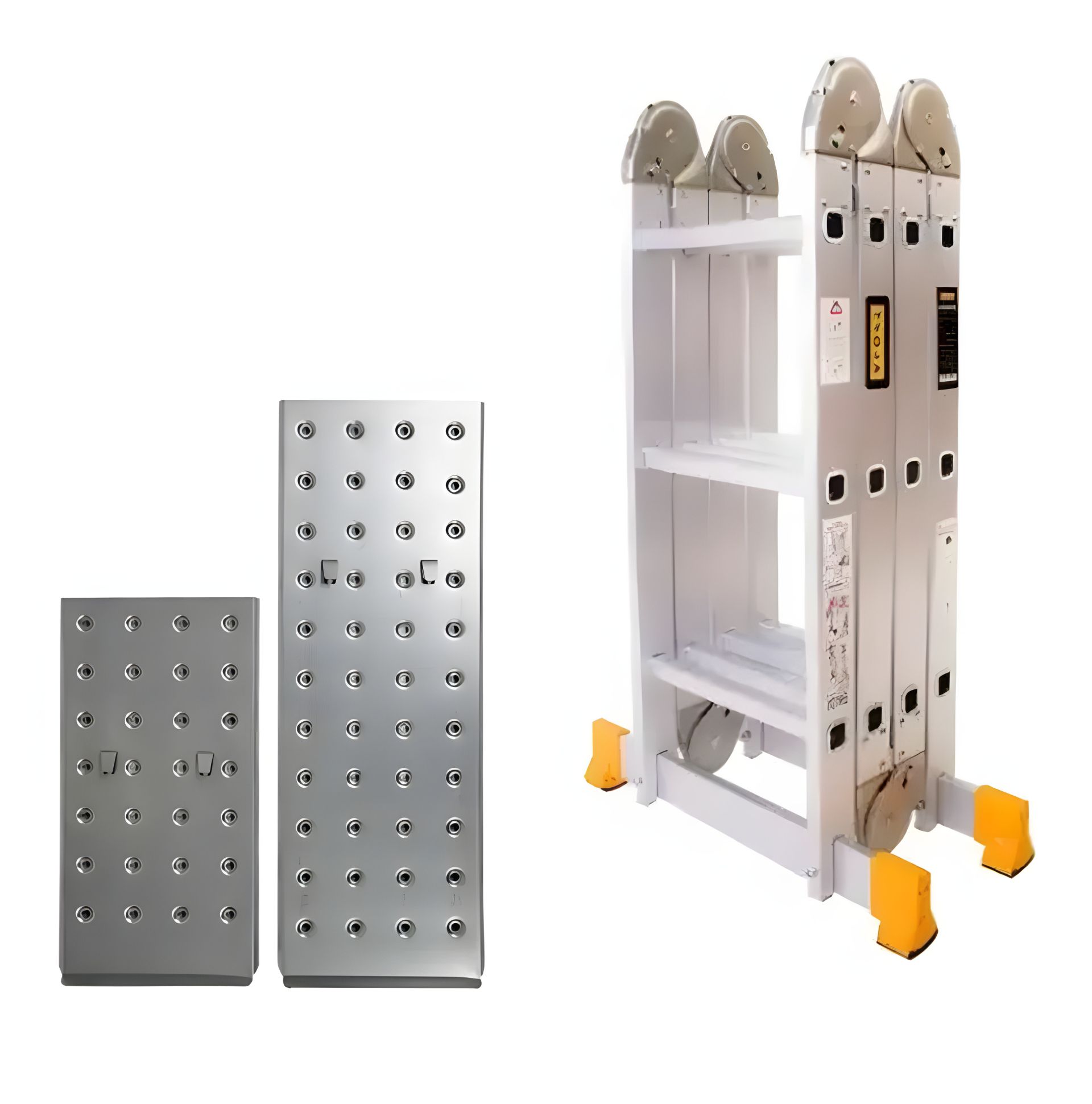 Алюмінієва драбина-трансформер MLA-43 Aloft 4х3 з двома підстильними панелями Алюмінієва драбина-трансформер MLA-43 Aloft 4х3 з двома підстильними панелями