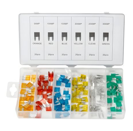 Прапорцеві запобіжники, 120 предметів (5А, 10А, 15А, 20А, 25А, 30А) FORSAGE F-791