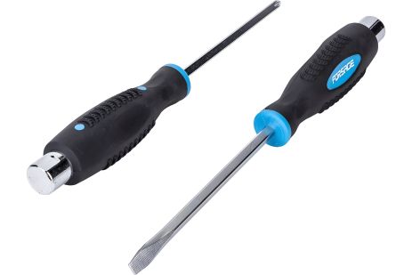 Набір силових магнітних викруток "Profi" 2 предмета (SL6.5х125мм; PH2х125мм) у пластиковому тримачі FORSAGE F-7002 Набір силових магнітних викруток "Profi" 2 предмета (SL6.5х125мм; PH2х125мм) у пластиковому тримачі FORSAGE F-7002