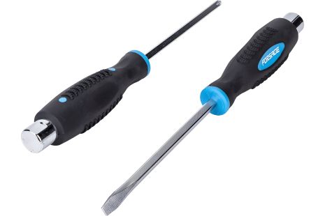 Силовые магнитные отвертки "Profi" (набор из 2 предметов: SL6.5х125мм и PH2х125мм) в держателе от FORSAGE F-7002