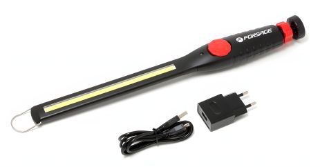 Лампа акумуляторна світлодіодна на магнітному шарнірі з регулятором яскравості FORSAGE F-01401