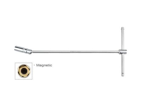 Ключ свечной Т-образный магнитный с шарниром 16мм 1/2"(500ммL) FORSAGE F-807450016UM