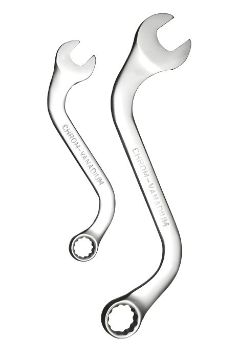 Ключ S-образный рожковый-накидной 11мм с держателем ROCKFORCE RF-76111A