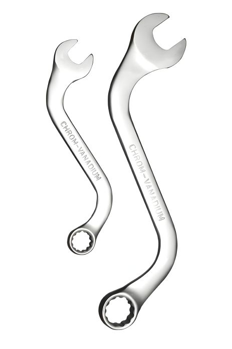 S-образный рожково-накидной ключ 16мм на пластиковом держателе ROCKFORCE RF-76116A