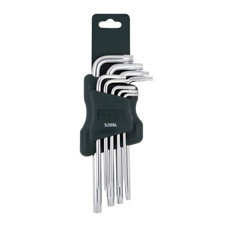 Набор длинных TORX ключей Г-образных, 9 предметов, ROCKFORCE FORSAGE RF-5098L Набор длинных TORX ключей Г-образных, 9 предметов, ROCKFORCE FORSAGE RF-5098L