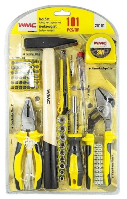 Набор инструментов для дома 101пр.1/4"(6гр) WMC TOOLS WT-20101