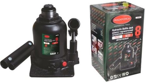 Домкрат пляшковий двоштоковий 8т (висота підхоплення - 270мм, висота підйому - 635мм, хід штока - 285мм) FORSAGE RF-TF0802 Домкрат пляшковий двоштоковий 8т (висота підхоплення - 270мм, висота підйому - 635мм, хід штока - 285мм) FORSAGE RF-TF0802