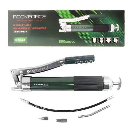 Шприц ручний для густого змащення "Profi" 800мл в комплекті ROCKFORCE RF-07043
