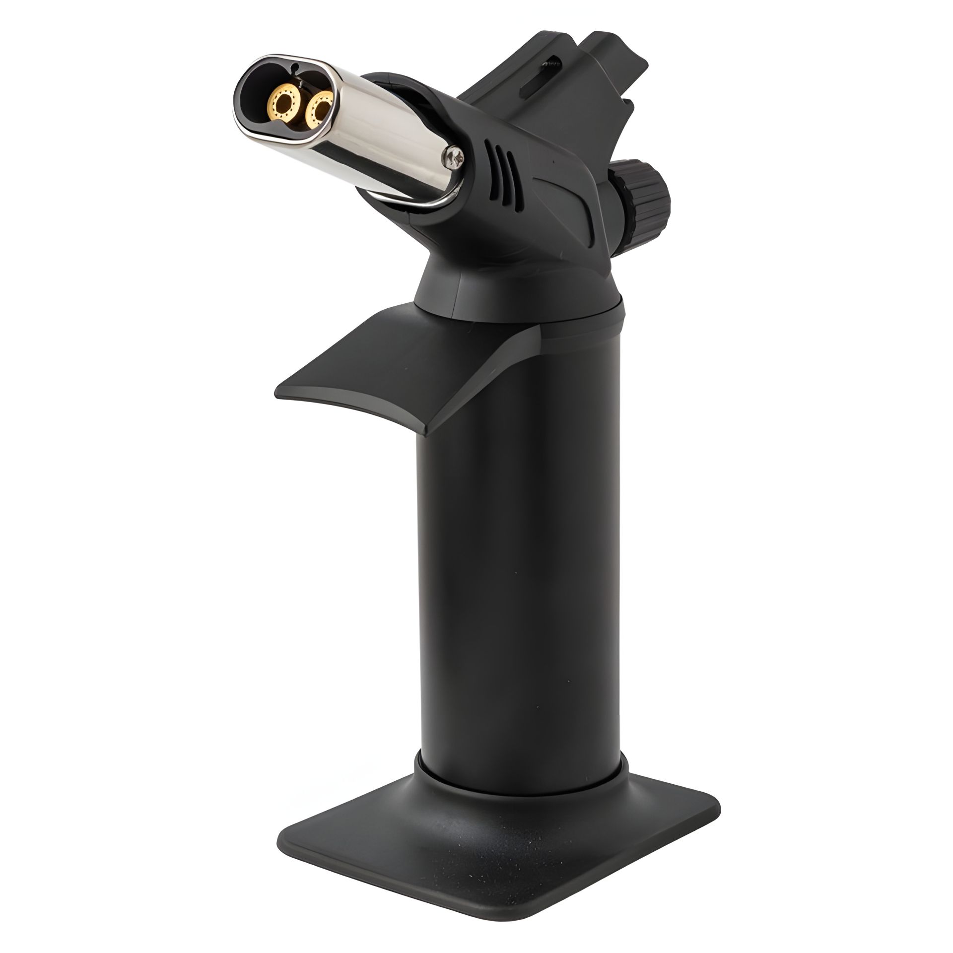 Газовая горелка с пьезоподжигом и двойным соплом на подставке от ROCKFORCE FORSAGE (модель RF-190GS) Газовая горелка с пьезоподжигом и двойным соплом на подставке от ROCKFORCE FORSAGE (модель RF-190GS)