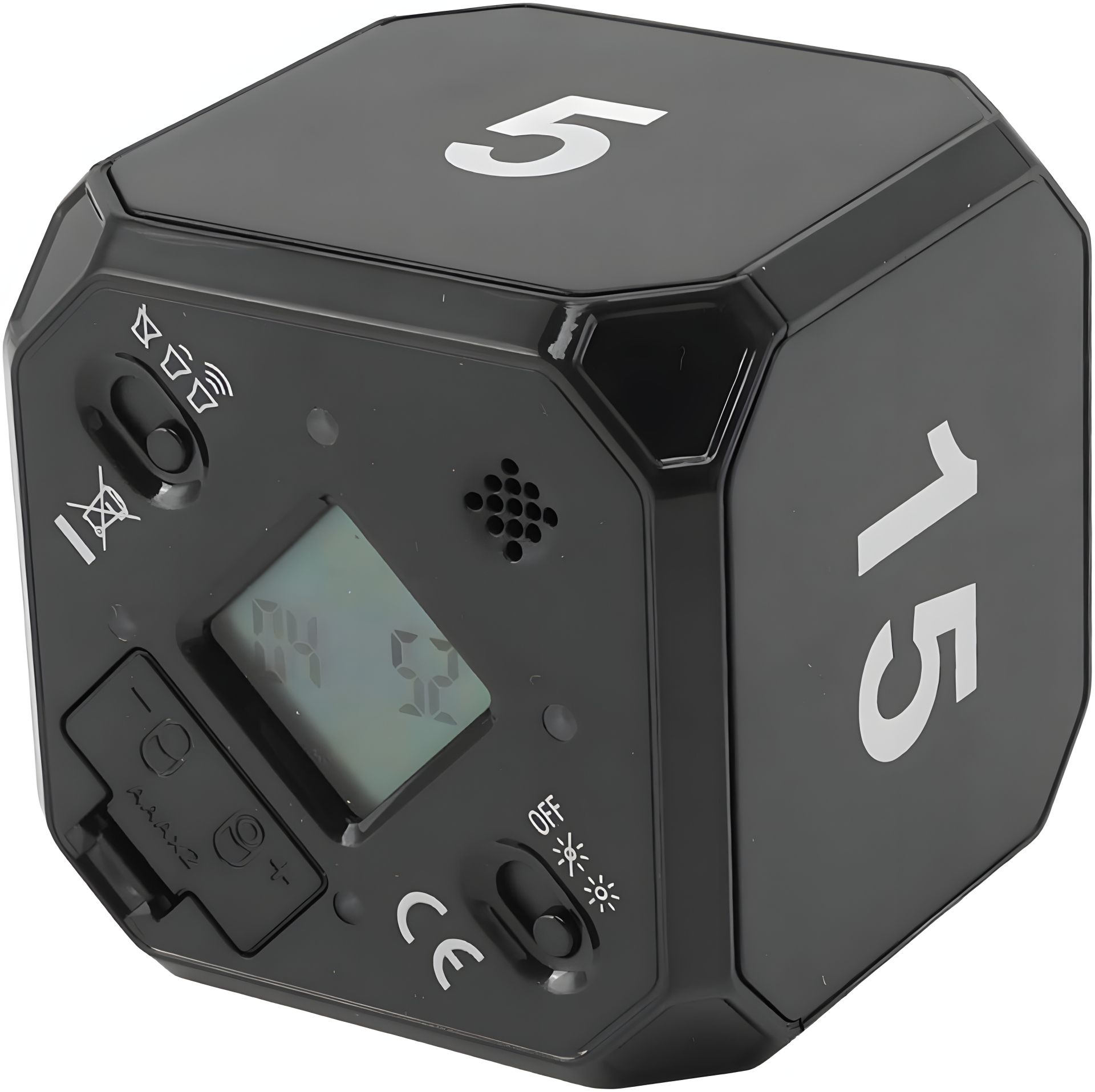 Чорний таймер продуктивності Вид "С", на батарейках 2xAAA, 6х6х6 см Чорний таймер продуктивності Вид "С", на батарейках 2xAAA, 6х6х6 см