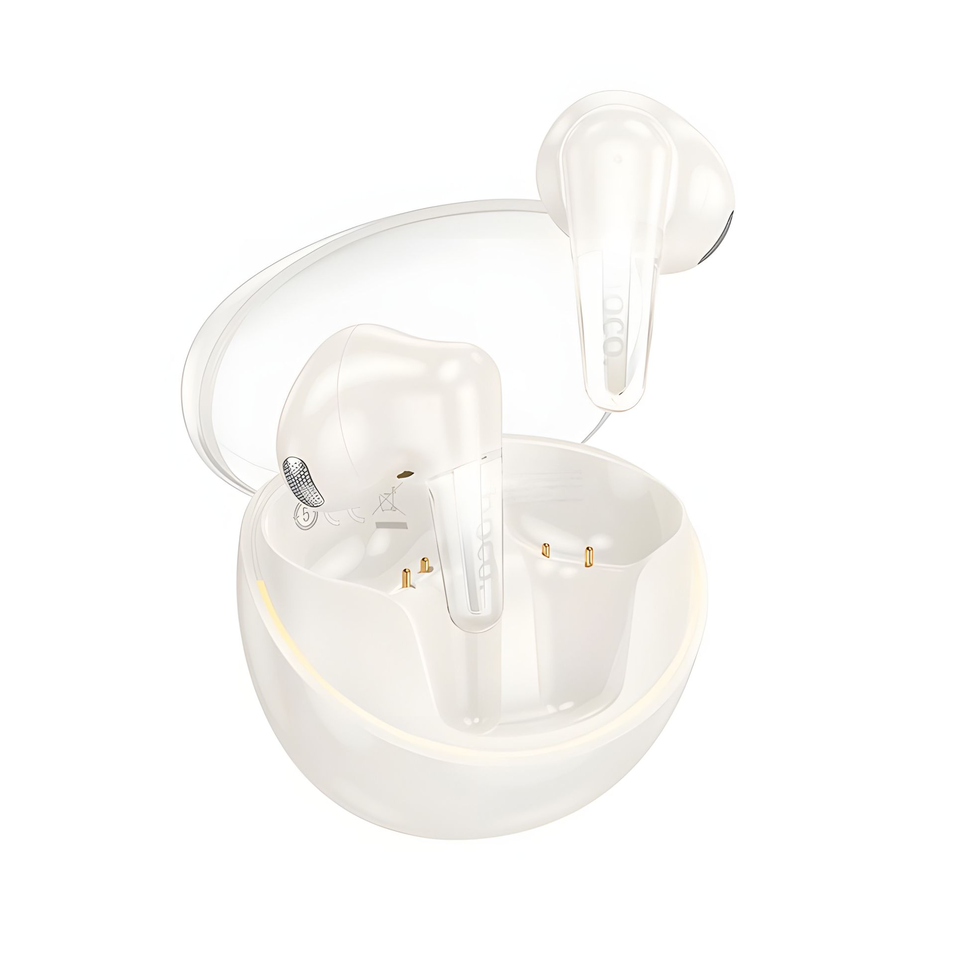 Наушники безпроводные HOCO EW202 Magic true wireless BT headset |BT5.4, 35/350mAh, 6ч, ipx4| молочно-белые Наушники безпроводные HOCO EW202 Magic true wireless BT headset |BT5.4, 35/350mAh, 6ч, ipx4| молочно-белые