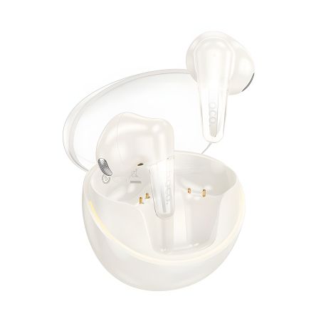 Наушники безпроводные HOCO EW202 Magic true wireless BT headset |BT5.4, 35/350mAh, 6ч, ipx4| молочно-белые