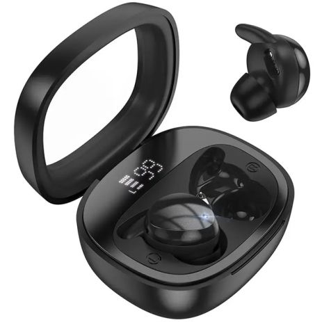 Навушники HOCO EW65 Shadow true wireless sleep BT headset | BT5.3, 30/500mAh, 4h | black Навушники HOCO EW65 Shadow true wireless sleep BT headset | BT5.3, 30/500mAh, 4h | black