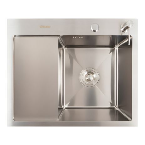 Нержавеющая кухонная мойка CM 58*48 R VALESO Handmade (круглый сифон 3,0/0,8)