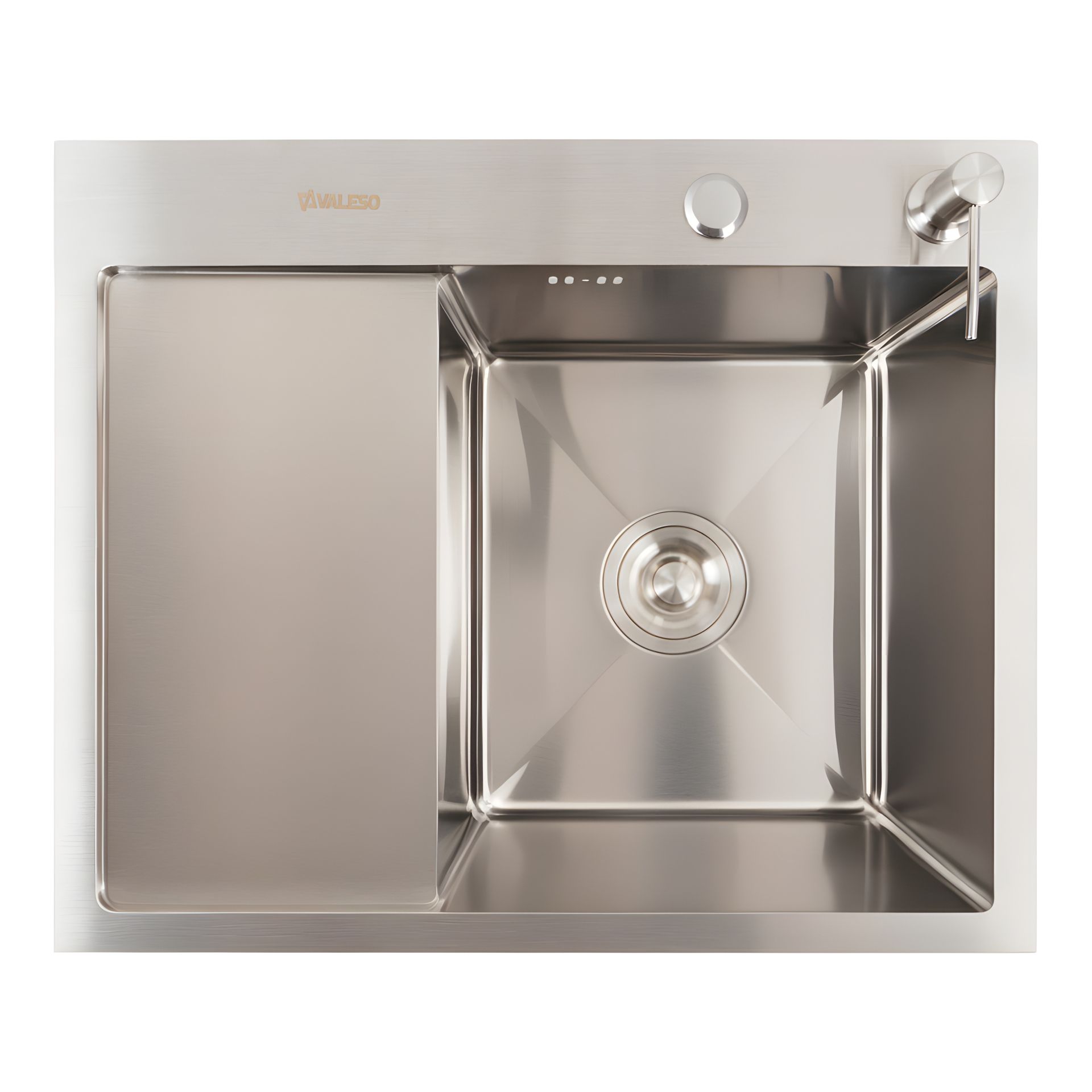 Нержавійка кухонна мийка CM 58*48 R VALESO Handmade (круглий сифон 3,0/0,8) Нержавійка кухонна мийка CM 58*48 R VALESO Handmade (круглий сифон 3,0/0,8)