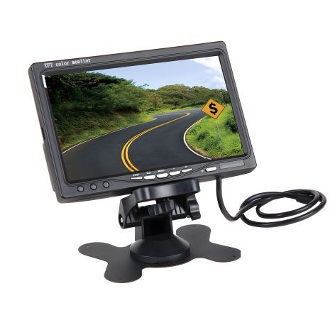 Автомобильный монитор 7 дюймов для камеры заднего вида Podofo R09+ с 2 AV входами и креплением на торпедо Автомобильный монитор 7 дюймов для камеры заднего вида Podofo R09+ с 2 AV входами и креплением на торпедо