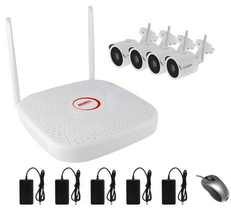 Беспроводной комплект видеонаблюдения на 4 камеры Longse WIFI 3604-2Mp Kit 4, 300 м, 2 Мп, FullHD 1080P