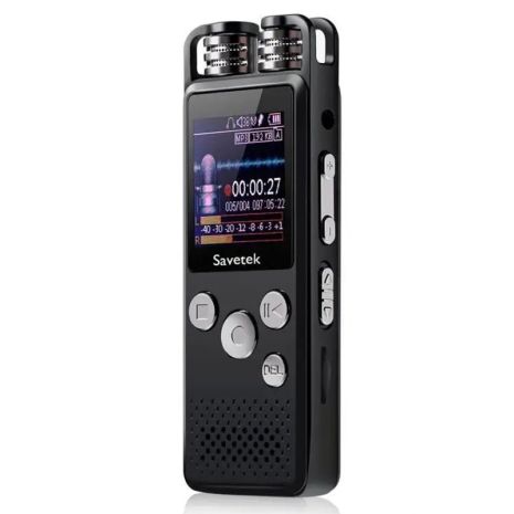 Профессиональный цифровой диктофон для журналиста Savetek GS-R07, 8 Гб памяти