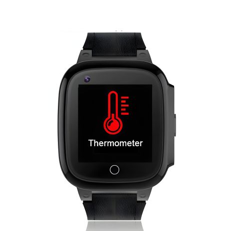 GPS часы для детей Nectronix LT-25 (Черные), 4G, термометр, камера, сенсорный экран