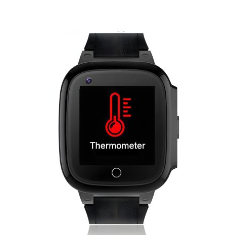 GPS часы для детей Nectronix LT-25 (Черные), 4G, термометр, камера, сенсорный экран