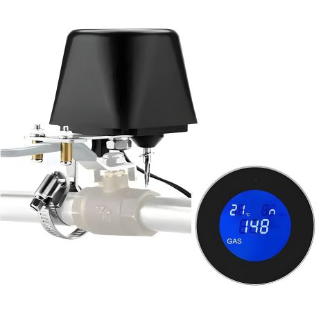 Wi-Fi система защиты от утечки газа для труб 3/4" DN20, Nectronix CW-20DN KIT, приложение Tuya