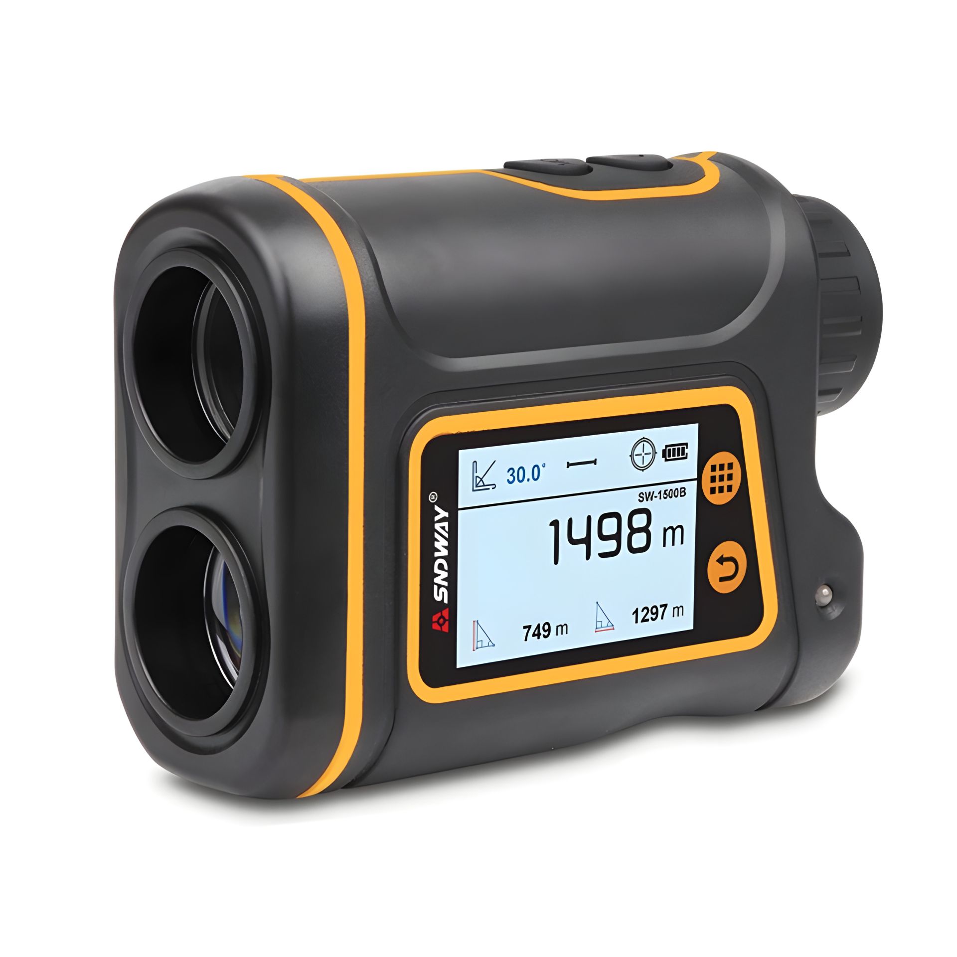 Лазерный дальномер профессиональный до 1500 метров с LCD экраном SNDWAY SW-1500B, измерение скорости, угла, высоты, площади Лазерный дальномер профессиональный до 1500 метров с LCD экраном SNDWAY SW-1500B, измерение скорости, угла, высоты, площади