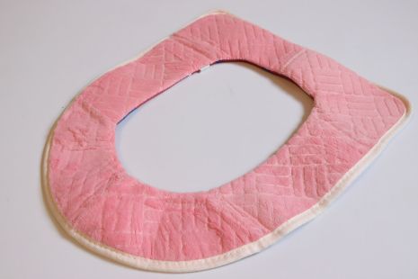 Накладка на ободок унітазу м'яка на липучках арт. 9011 рожева