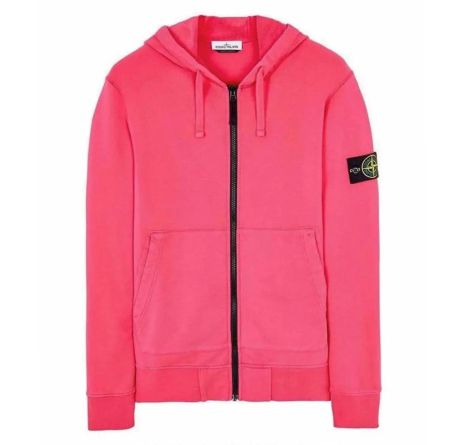 Zip hoodie Stone Island колір Рожевий