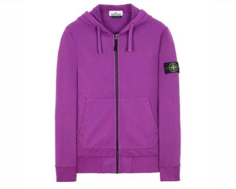 Зіп худі Stone Island у фіолетовому кольорі