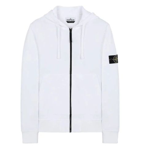 Зіп худі Stone Island у білому кольорі