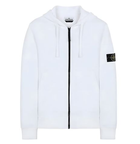 Білий зіп худі Stone Island Білий зіп худі Stone Island