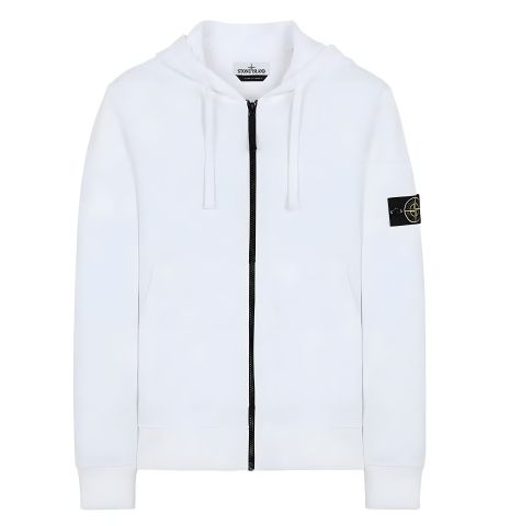Білий зіп худі Stone Island Білий зіп худі Stone Island