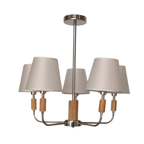 Класична люстра для вітальні VALESO V16-5 CH хромова Класична люстра для вітальні VALESO V16-5 CH хромова