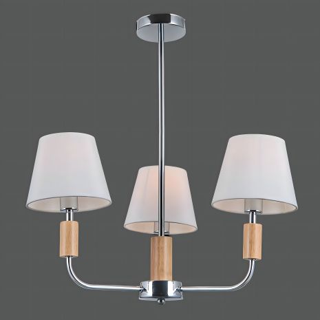 Класична люстра для вітальні VALESO V16-3 CH хромова Класична люстра для вітальні VALESO V16-3 CH хромова