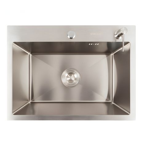 Кухонная мойка 58*43 из нержавеющей стали VALESO Handmade (сифон круглый, 3.0/0.8)