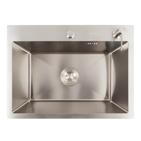 Кухонна мийка VALESO Handmade 58*43 нержавійка (сифон круглий, 3.0/0.8)