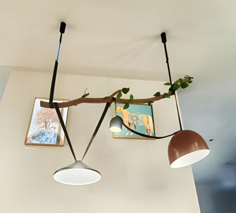 Подвесные дизайнерские треки-трансформеры в черном цвете VALESO Композиция-5