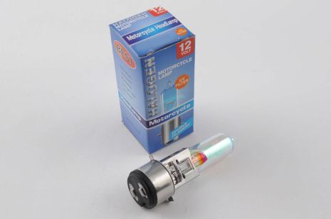 Лампа BA20D (2 уса) 12V 50W/50W (хамелеон розовый)