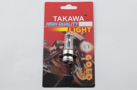 Лампа P15D-25-3 (3 уса) 12V 50W/50W (белая) (блистер) (S-head) TAKAWA