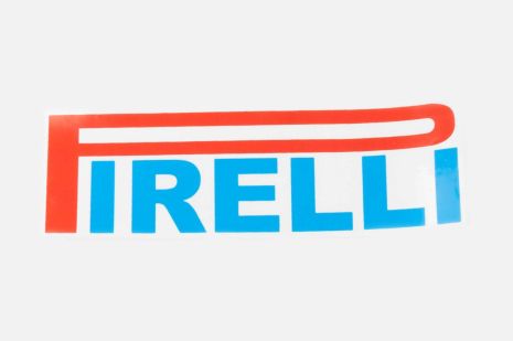 Наклейка логотип PIRELLI (23х7см, біла) (#0336)