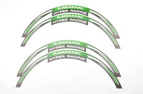 Наклейка на колесо 17/18 KAWASAKI (зеленая) (#6058A)