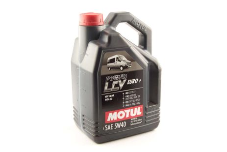 Масло автомобильное, 5л (полусинтетика, 5W-40, POWER LCV EURO+, ACEA C3, API SN / CF) MOTUL (#106132)