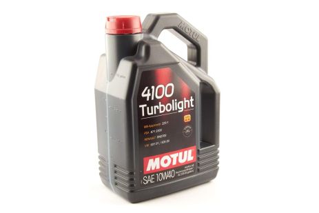 Масло автомобильное, 4л (полусинтетика, 10W-40, 4100 Turbolight) MOTUL (#100355)