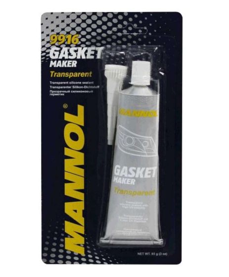 Герметик 85г (силиконовый, вулканизирующийся) (9916 Gasket Maker Transparent) MANNOL